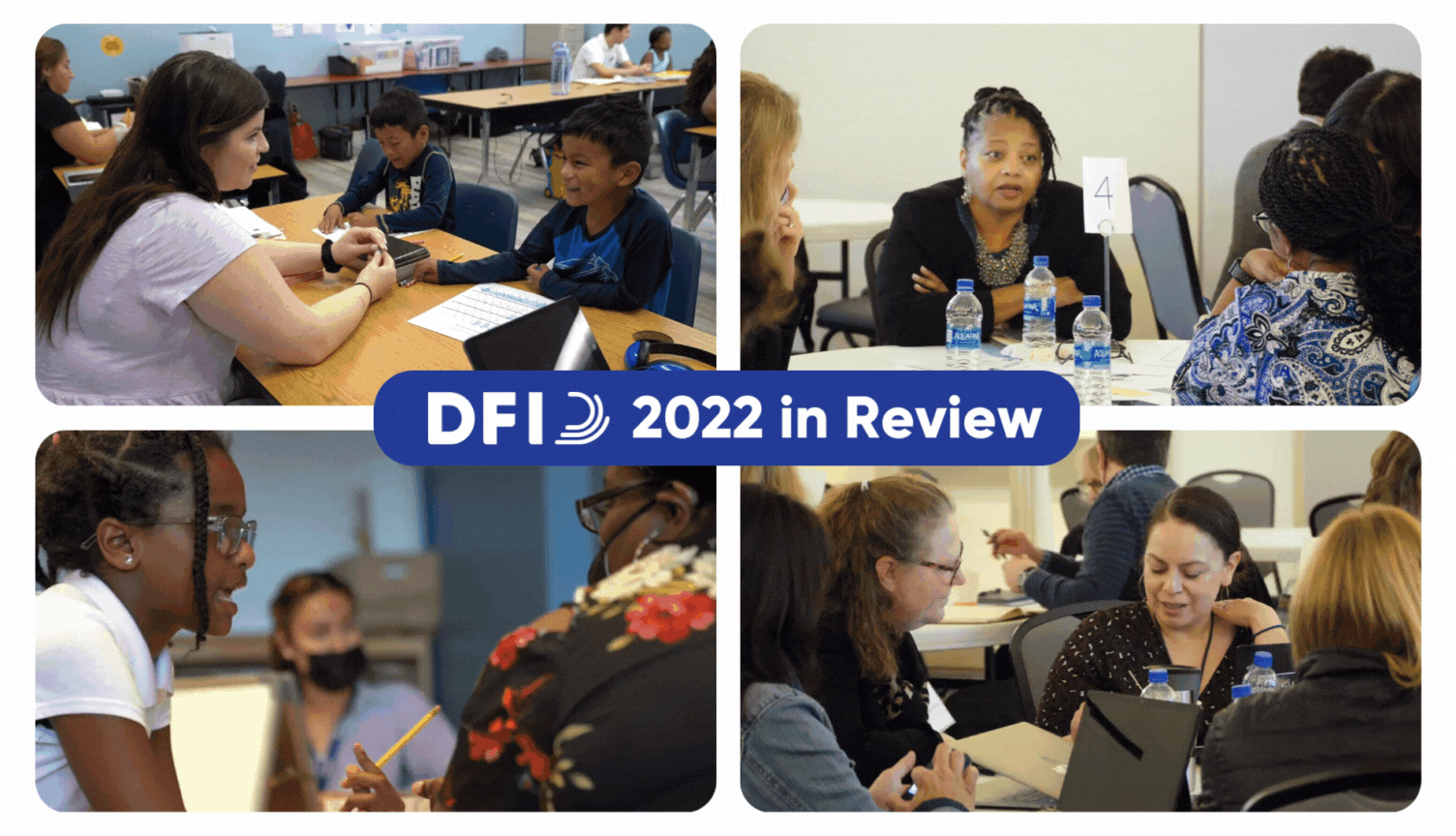 Gif of teachers, leaders, and students engaged in conversation