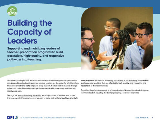 Seventh page of impact report