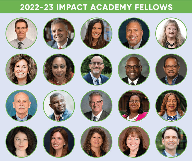 Headshots of Impact Academy fellows